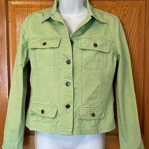Chadwicks Lime Green Jean Jacket Size 4 Petite